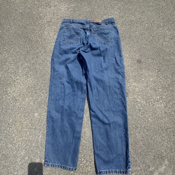 Vintage Orange Tab Levis 505 Jeans Mens 38x32 Straight Blue Denim Made In Canada - Picture 7 of 10